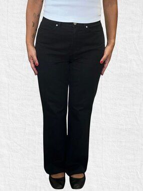 Cambio Jeans Black Boot Cut High Rise Denim Size 8